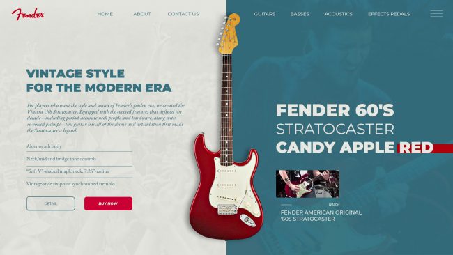 Fender Landing Page Fender Landing Page
